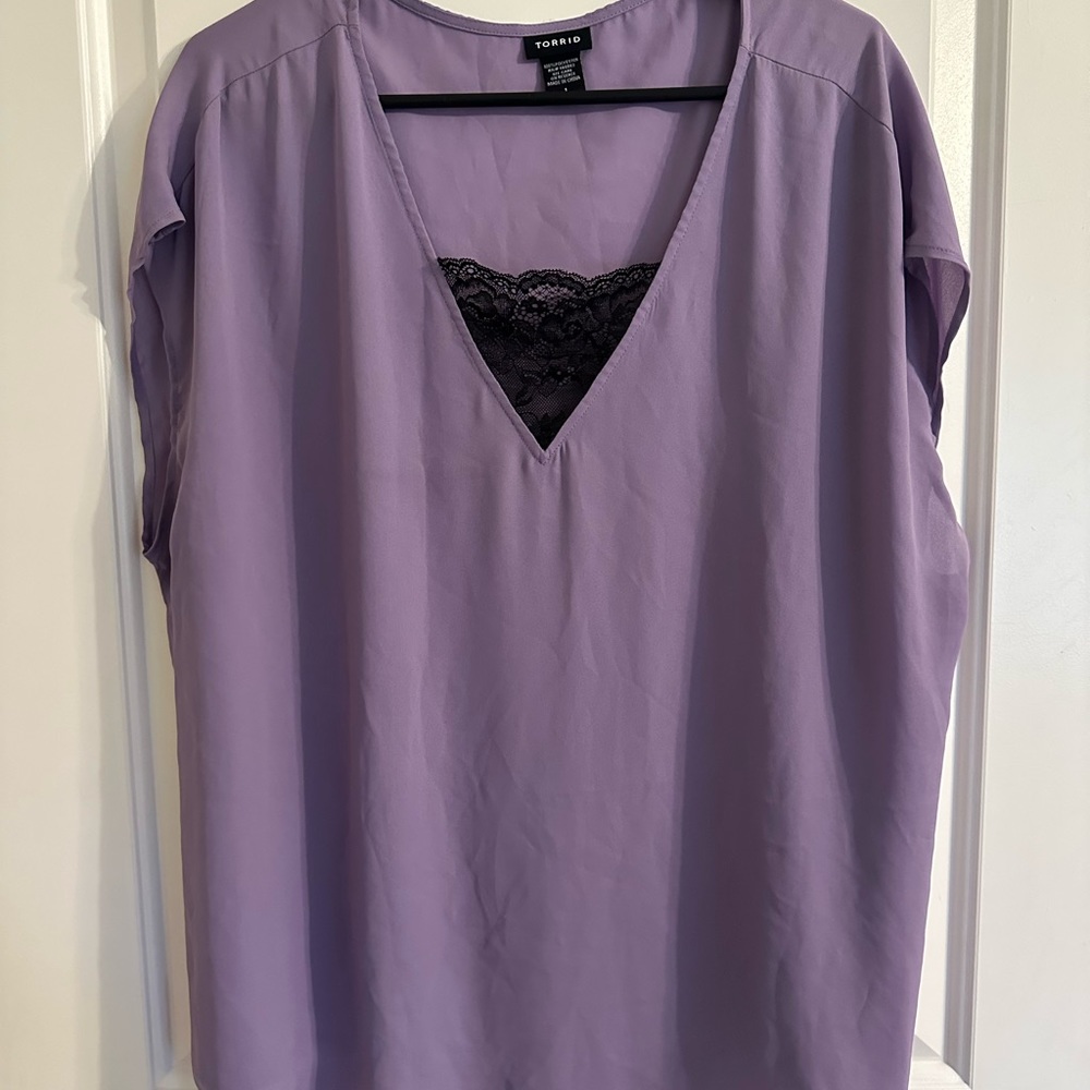 Torrid plus size purple shirt. Like new, worn once. Size 1